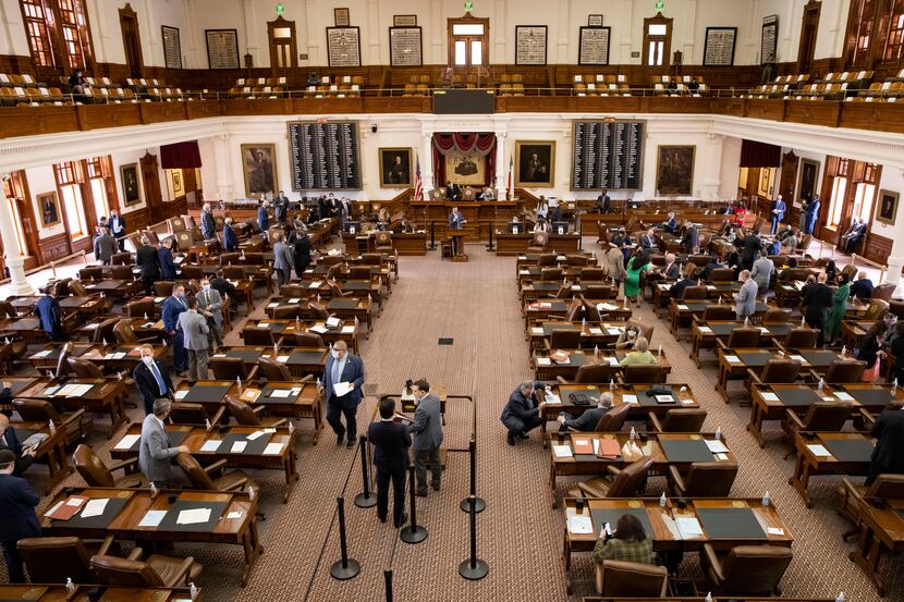 The House chamber in the Texas Capitol in Austin on Wednesday, March 17, 2021. (Juan...