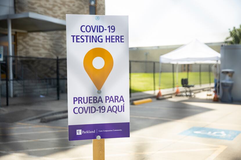 A new walk-up COVID-19 testing site is opening in Irving. A Parkland COVID-19 testing sign...