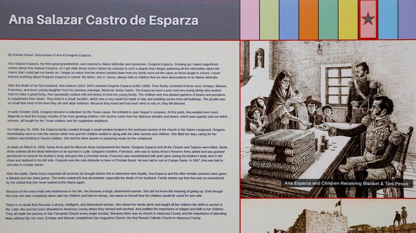 An essay written by Erlinda Huizar, descendant of Ana Salazar Castro de Esparza, sits on...