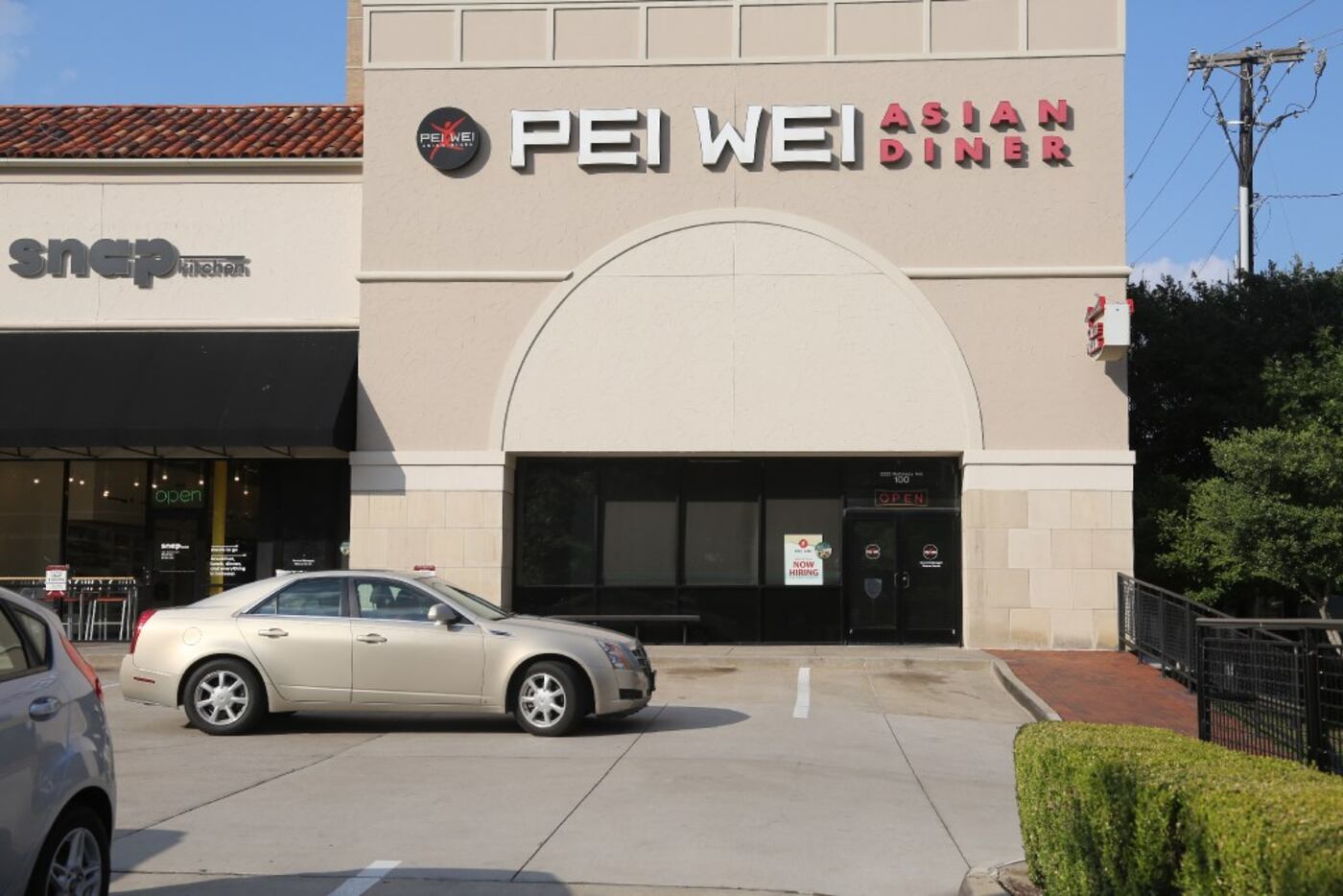 Exterior of the Pei Wei Asian Diner at Uptown Plaza on McKinney Ave in Dallas photographed...