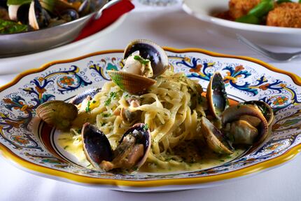 Among the four pasta dishes at Caterina's in Fort Worth is the linguine alle vongole, a...