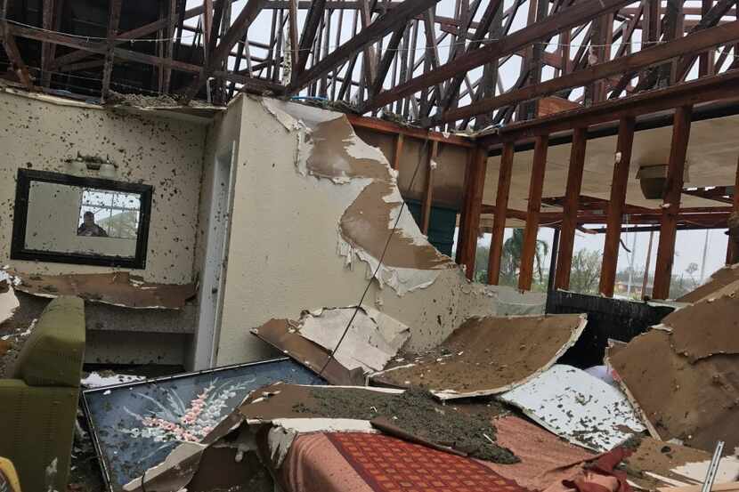 Damage in Refugio, less than 100 miles from where Hurricane Harvey made landfall early...