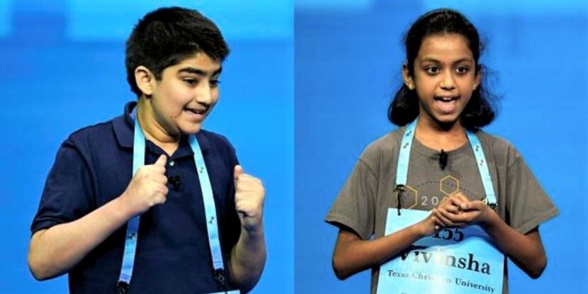 Plano ISD's Dhroov Bharatia (right), 12, and Keller ISD's Vivinsha Veduru, 10, were among...