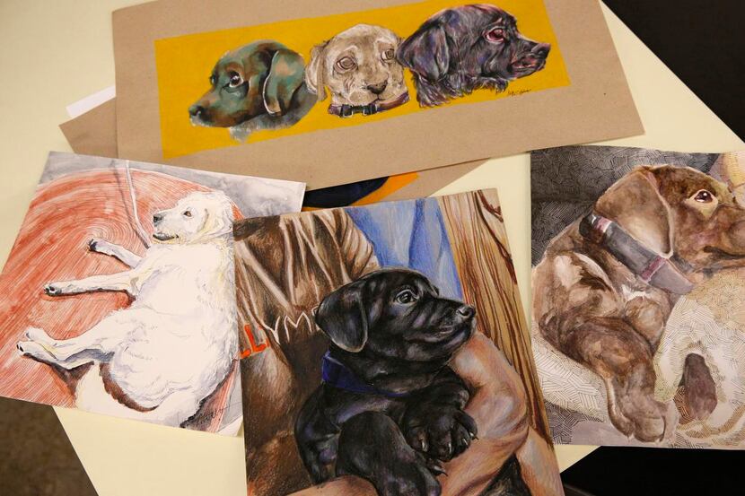 
Drawings by Booker T. Washington students are collected as a part of the nonprofit Artists...
