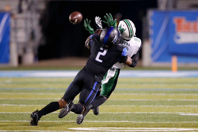 MURFREESBORO, TN - OCTOBER 20: Charvarius Ward #2 of the Middle Tennessee Blue Raiders...