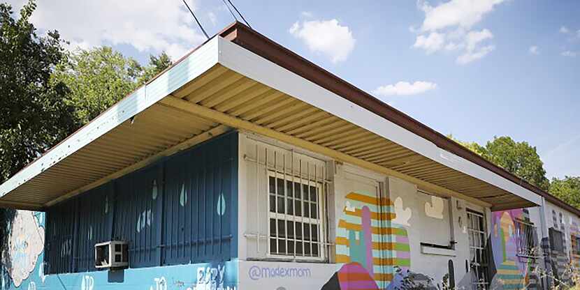 Chaney was also behind a mural on an abandoned barber shop at Sylvan Avenue and Commerce...