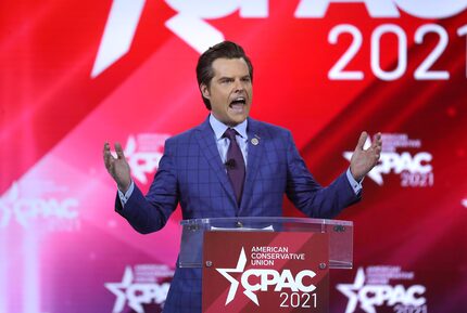 U.S. Rep. Matt Gaetz, R-Fla., spoke at CPAC at the Hyatt Regency in Orlando, Fla., on Feb....