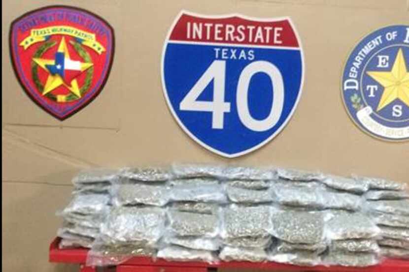 Some of the 267 pounds of marijuana seized by troopers over the weekend.