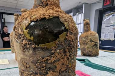 Earlier this year, 18th-century glass bottles containing fruit were unearthed in the Mount...