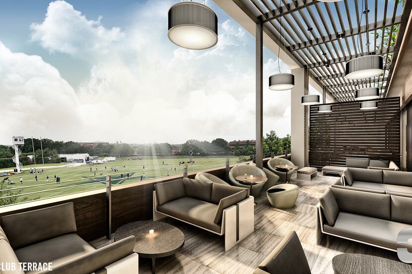  A rendering of the terrace in the members-only Cowboys Club coming to The Star in Frisco,...
