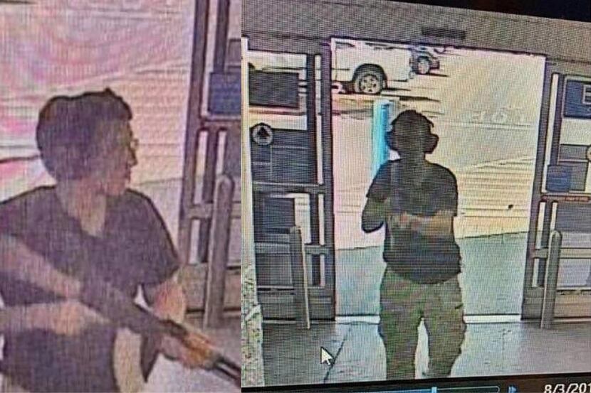 Surveillance images captured the gunman entering an El Paso Walmart where 20 people were...