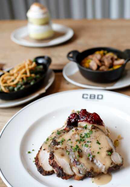 CBD Provisions is selling Thanksgiving plates. Options include fried turkey, cornbread...