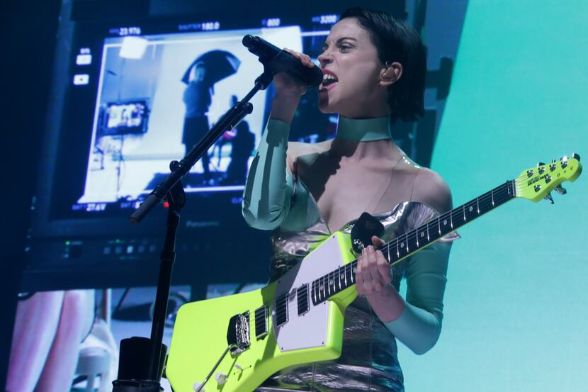 St. Vincent performs at The Bomb Factory in Dallas, TX, on Feb. 24, 2018. (Jason...