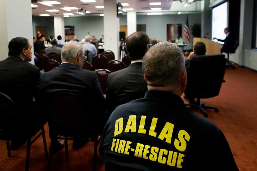 Members of the Dallas Police and Fire Pension System awaited the outcome of the DROP vote...