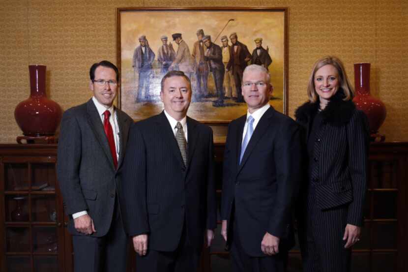 The leadership faces of the United Way are (from left) AT&T CEO Randall Stephenson,...