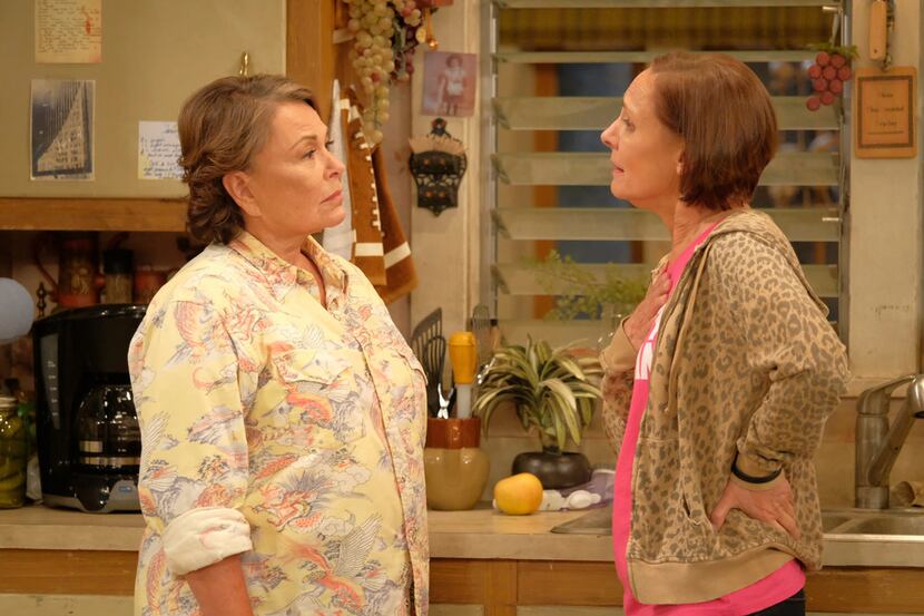 Roseanne Barr, left, and Laurie Metcalf appear in a scene from the reboot of the popular...