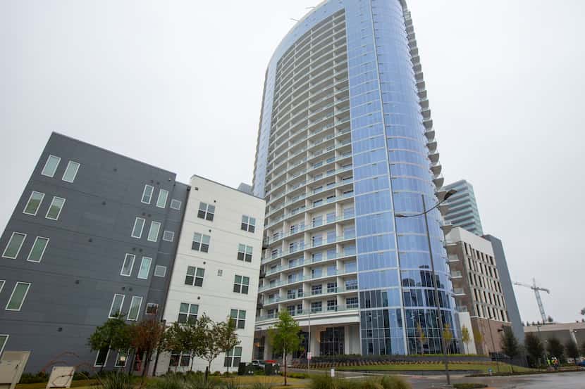 The 29-story LVL29 apartment high-rise in Plano is pictured in this file photo. Despite the...