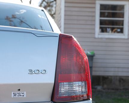 A bullet hole in the back of a vehicle at the home where Crystal Rodriguez, 18, was shot.