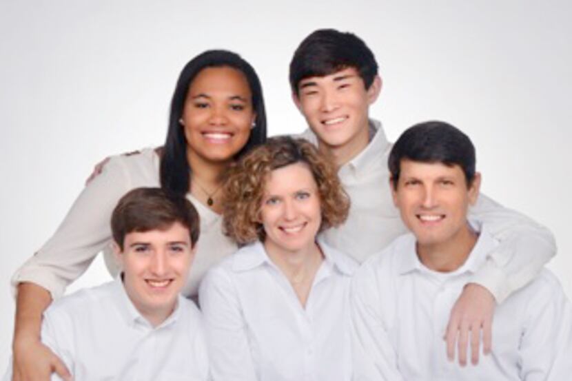 
Fred and Shannon Cerise have three children: Paul, 18, (front row), Caroline, 16, and Jake,...