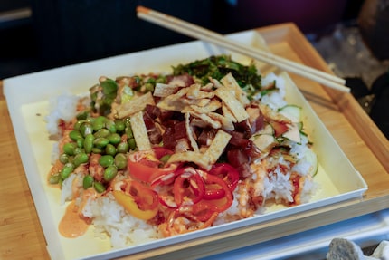 The Asian Poke Bowl is light, healthy, and — important this time of year — cold.