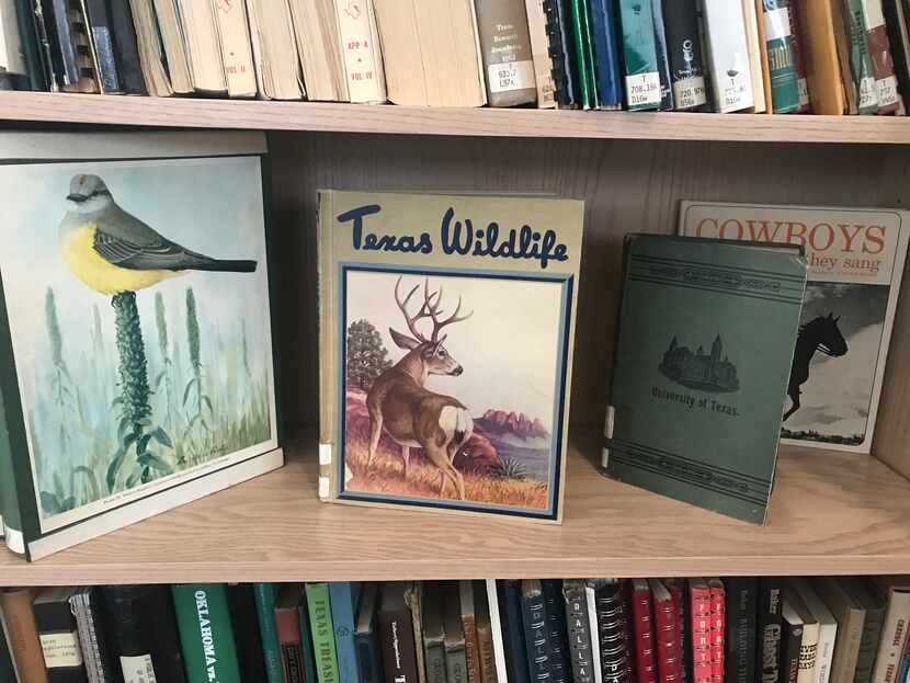 A Texana tableau featuring The Bird Life of Texas, Texas Wildlife, a 1891 guide to the...