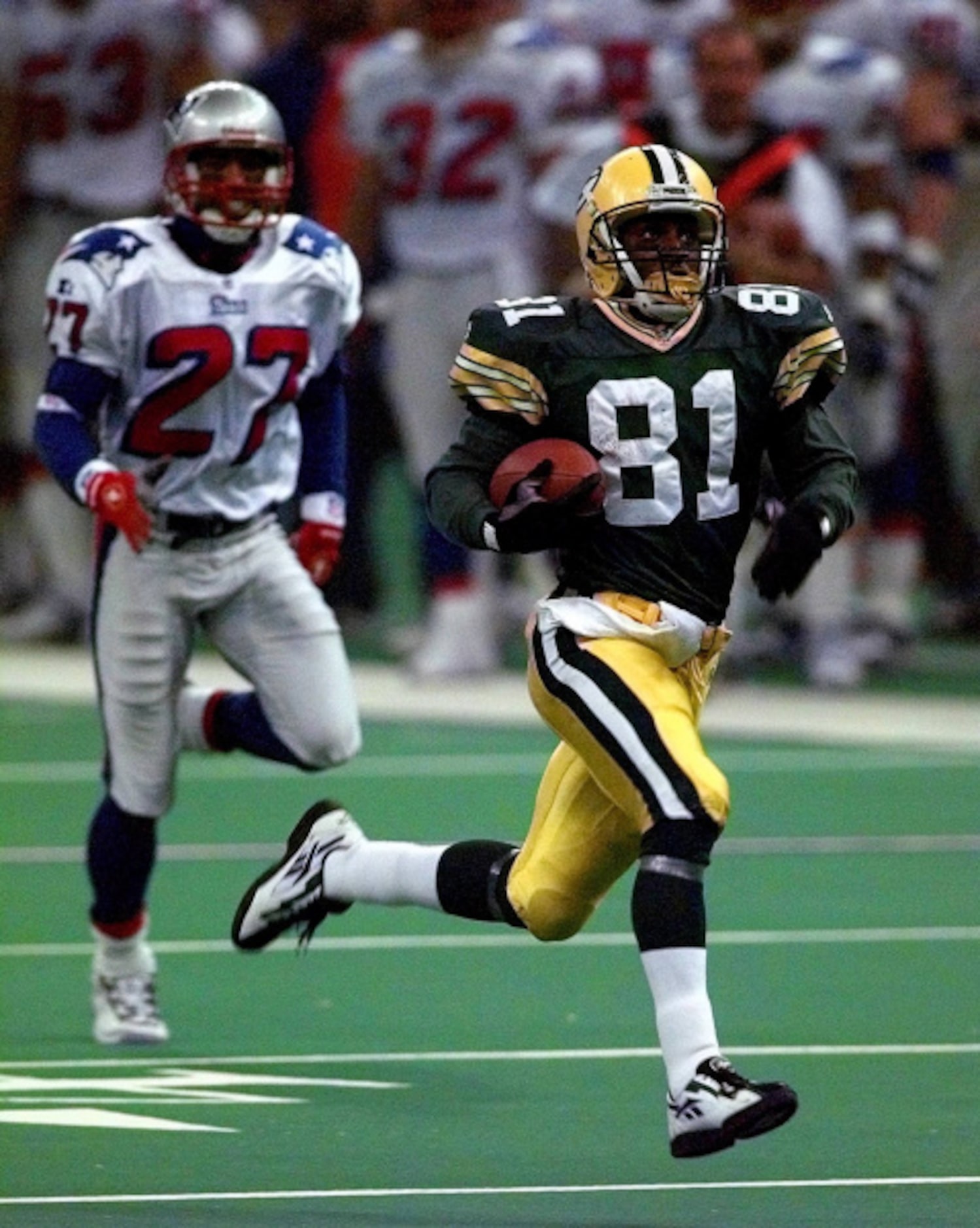 44. Desmond Howard's kickoff return for a touchdown:

Green Bay was a two-touchdown favorite...