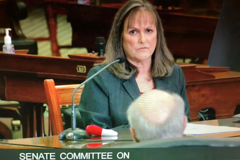 DeAnn Walker, chairman of the Public Utility Commission, testified in Austin on Feb. 25, 2021