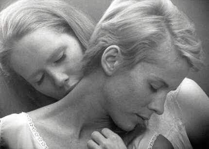 Bibi Andersson (foreground) and Liv Ullmann star in Ingmar Bergman's "Persona."