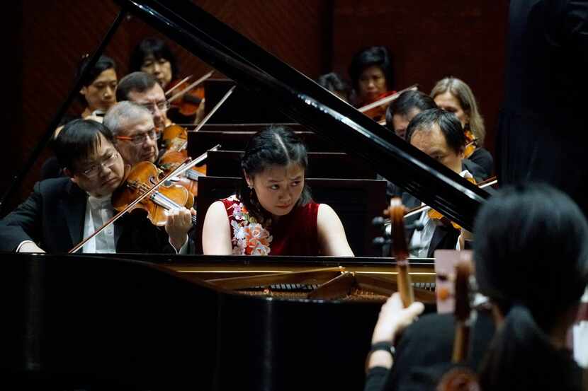 Cliburn finalist Fei-Fei performs with the Fort Worth Symphony Orchestra at Bass Performance...