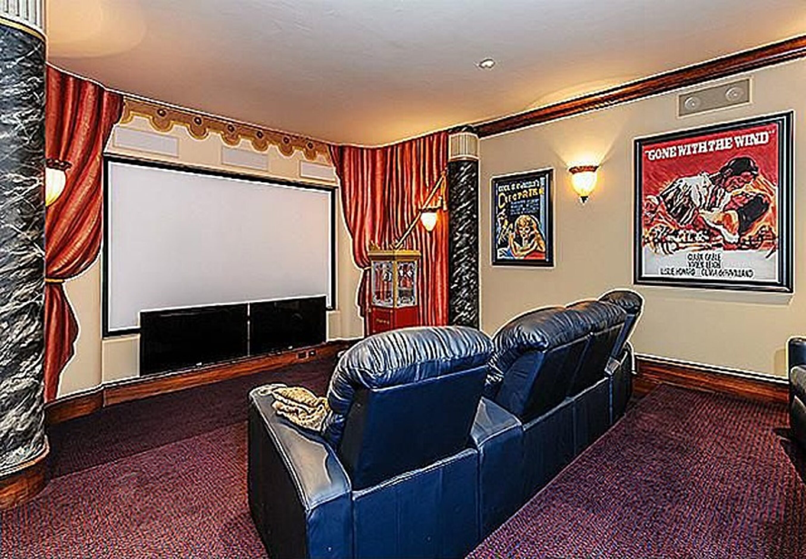 A look at the home's full theater room. 