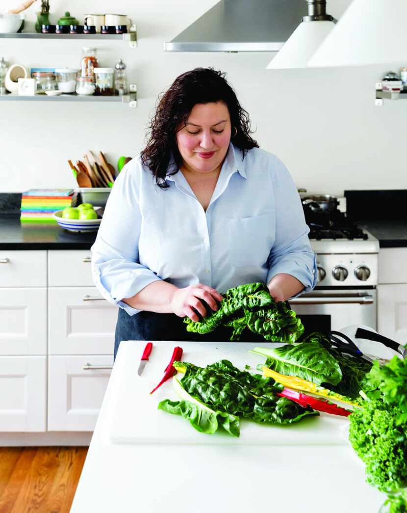 Maggie Battista often uses greens, such as kale and chards, in her dishes.