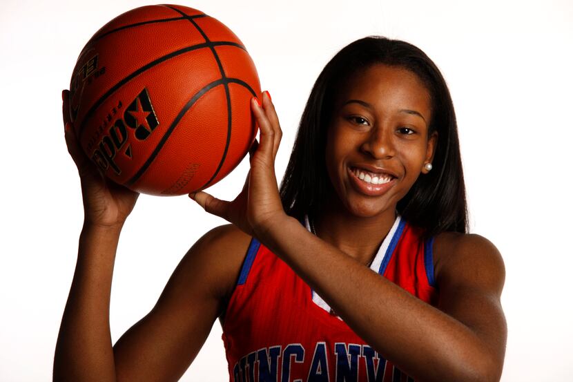 Ariel Atkins of Duncanville's girls basketball, photographed March 13, 2013. She was named...