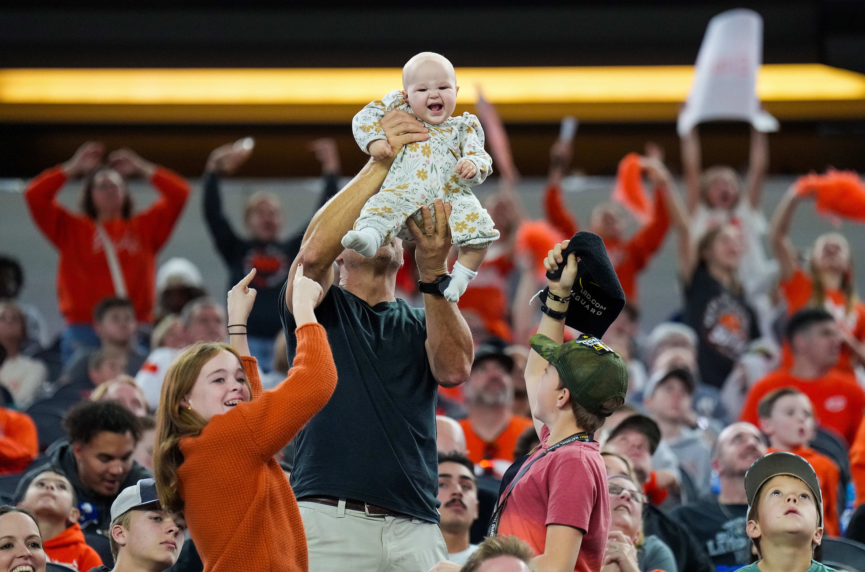 Celina fans cheer their team during the second half of the Class 4A Division I state...