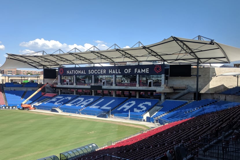 The new National Soccer Hall of Fame as seen from the club in the main stand. (6-21-18)