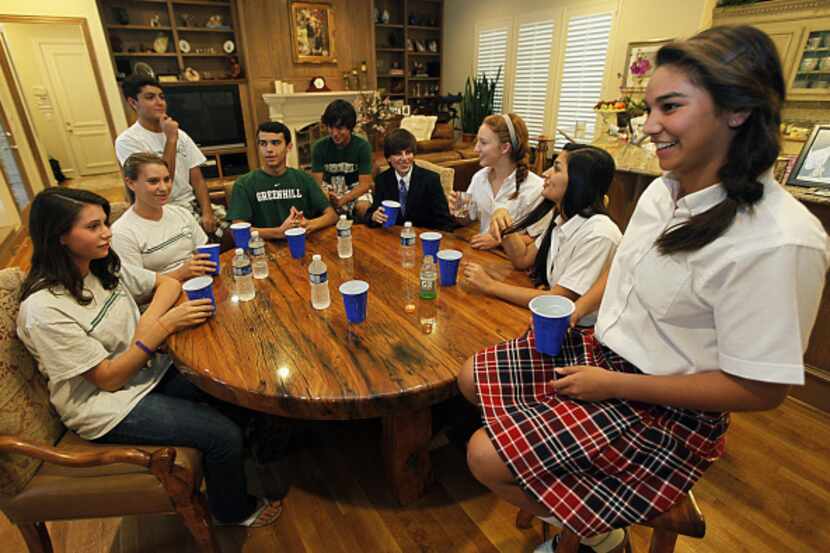 Kendall Castillo (right) attended Renner Middle School last year and now attends Ursuline...