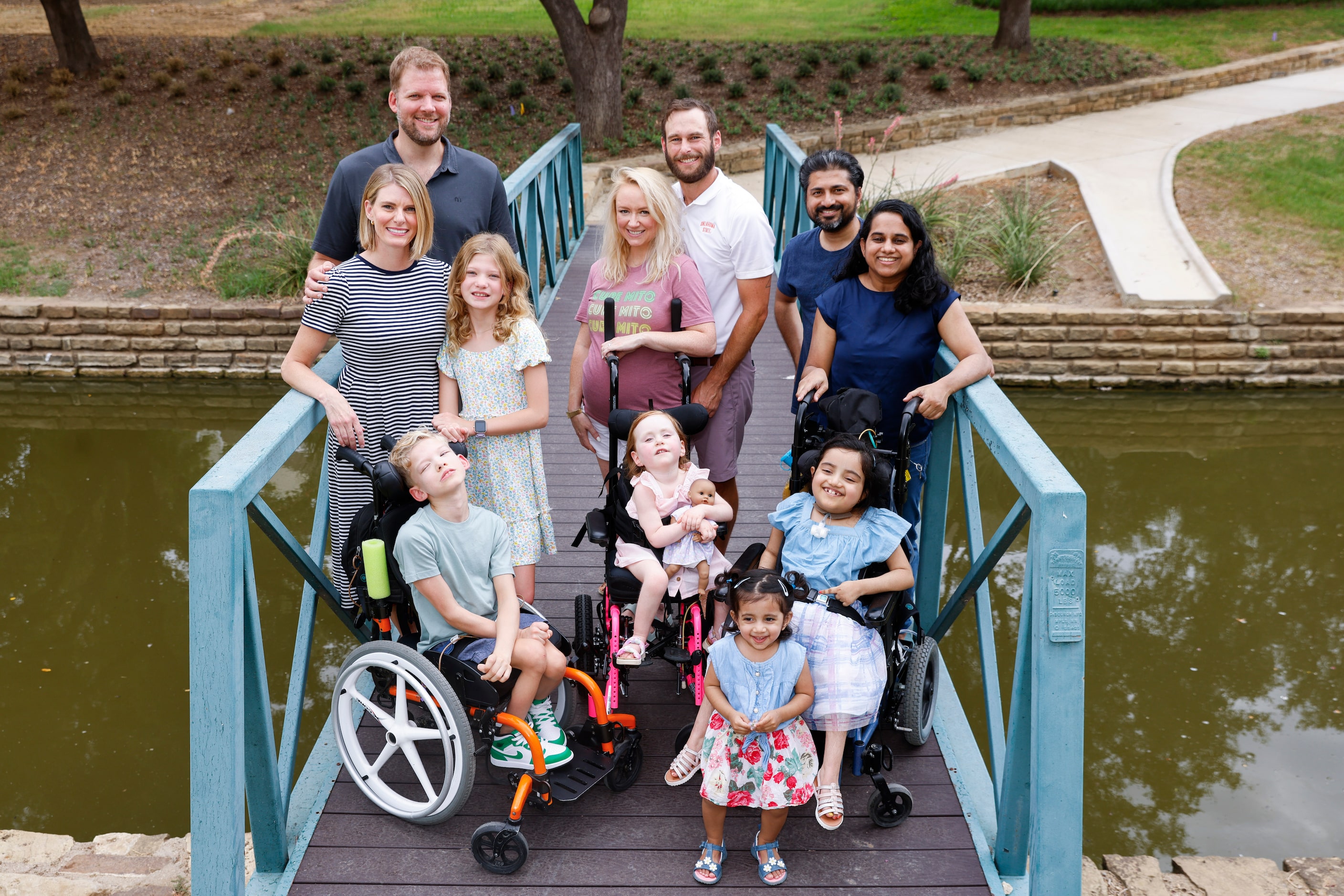 Doug Woleben (top left), his wife Kasey, daughter Lauren and son Will (bottom left), Nick...