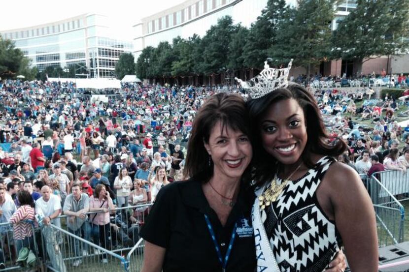 
Miss Texas Ivana Hall (right) and Richardson Mayor Laura Maczka joined the festivities at...