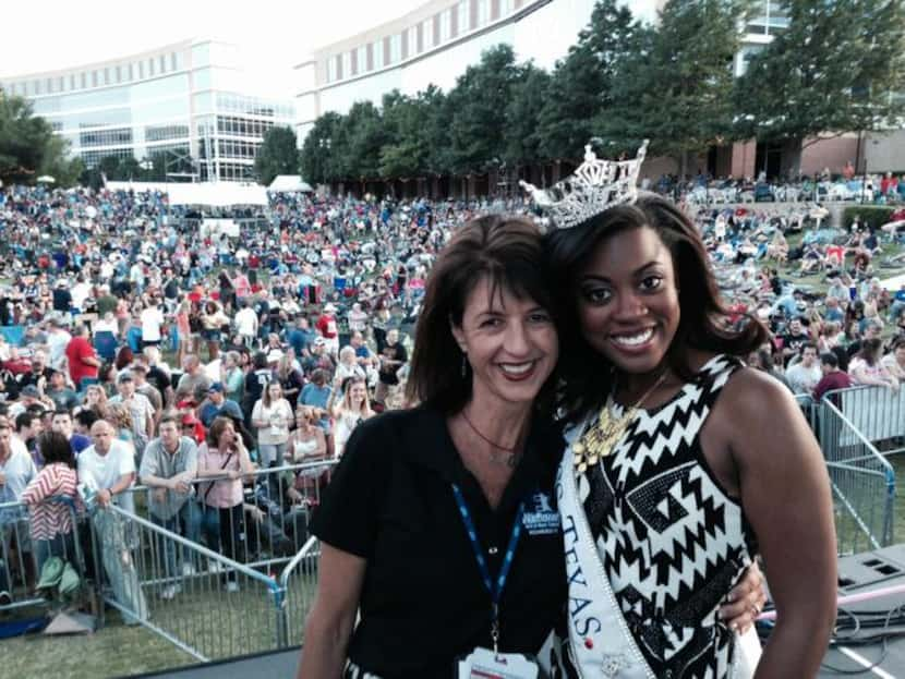 
Miss Texas Ivana Hall (right) and Richardson Mayor Laura Maczka joined the festivities at...