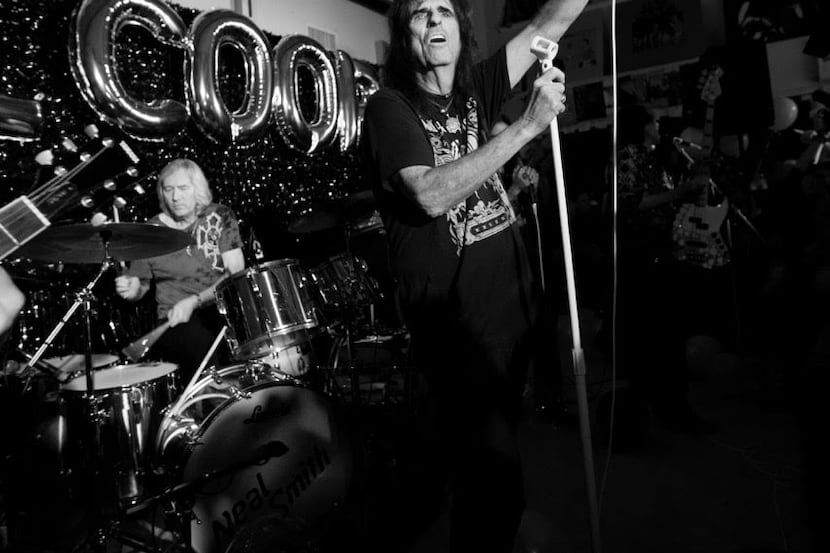 The original Alice Cooper band, featuring Neal Smith on drums and the former Vincent Furnier...