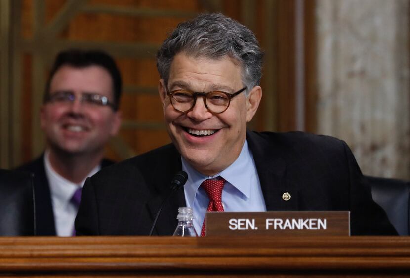 Sen. Al Franken, D-Minn., laughs as he asks questions of and jokes with Energy...