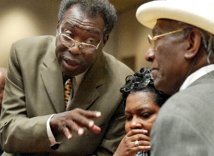 Then-council member James Fantroy (left) and former member and onetime ally Al Lipscomb went...