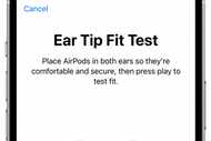 A screenshot of the iOS Ear Tip Fit Test. (Jim Rossman/TNS)
