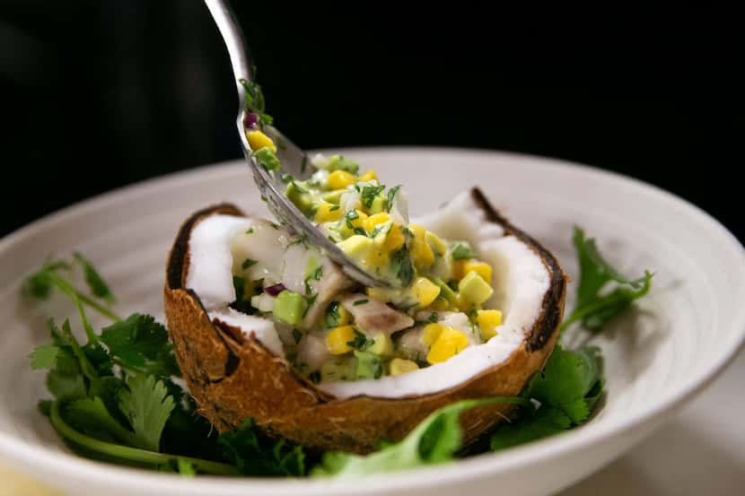 Chef Anastacia Quiñones plates her favorite ceviche recipe at José restaurant in Dallas.