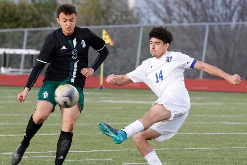 Mansfield Summit's Victor Lucero (right) ranks among the area scoring leaders with 10 goals....
