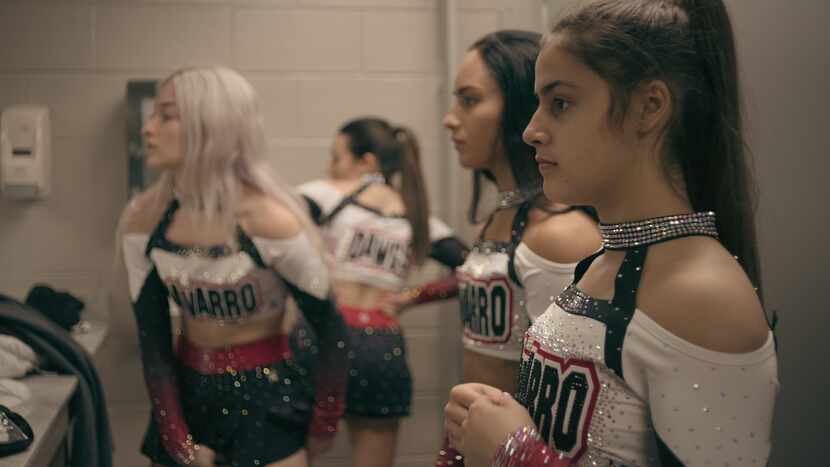 From left to right, Lexi Brumback, Gabi Butler and Faith Gatlin appear in "Cheer."