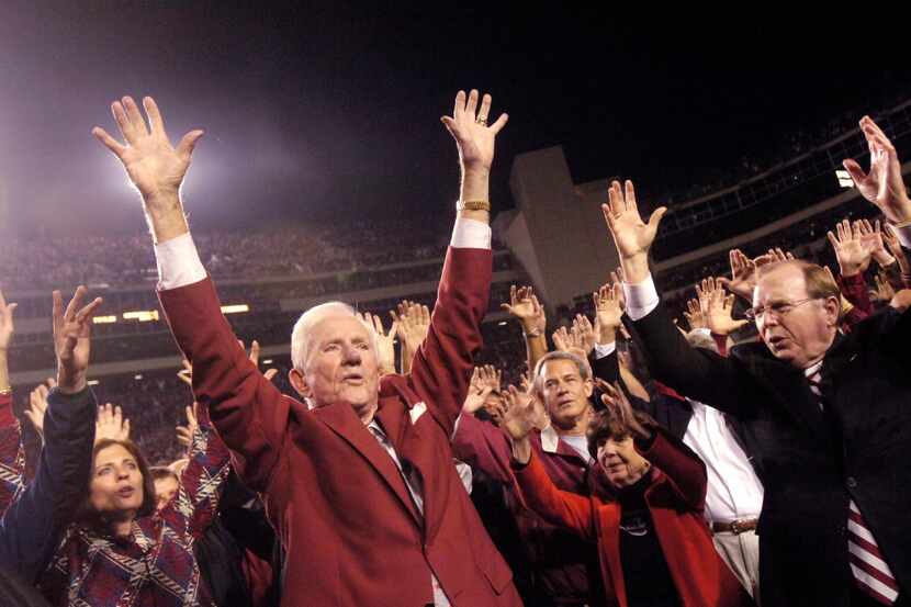 FILE - In this Nov. 3, 2007, file photo, outgoing Arkansas athletic director and former...