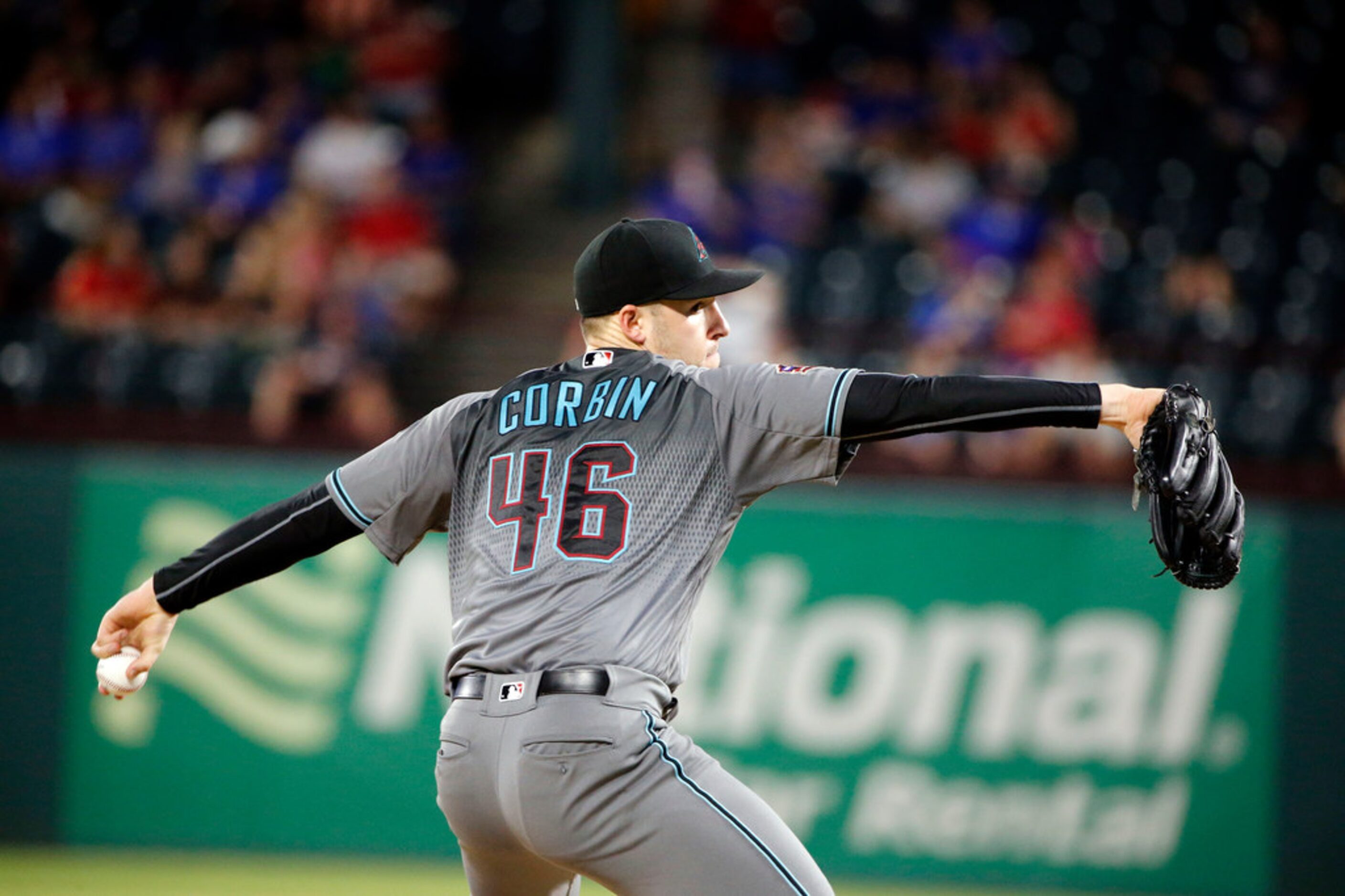 Arizona Diamondbacks starting pitcher Patrick Corbin (46) pitches against the Texas Rangers...