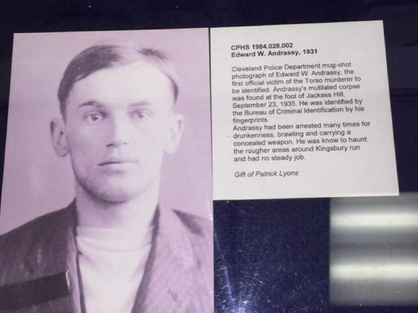Photo of the first official victim of the Torso Murderer at Cleveland Police Museum.
