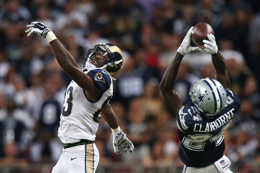 FILE - In this Sept. 8, 2013 file photo, the Dallas Cowboys' Morris Claiborne (24) lays on...