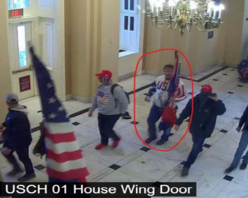 Paul Brinson inside the U.S. Capitol on Jan. 6, 2021.